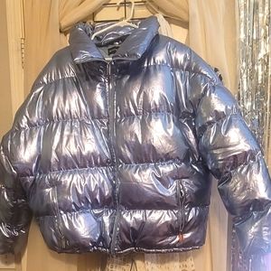 Beautiful lilac irridicent bubble jacket. Nwot